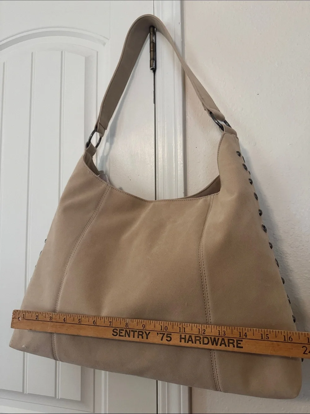 Neutral Taupe Women’s Shoulder Bag - Soft Hobo Style